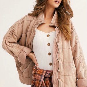 Free People Champagne Dolman Quilted Jacket